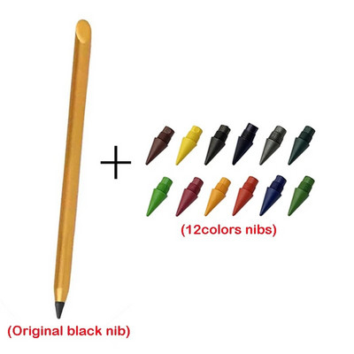 13 gab. Metāla mūžīgais zīmulis skices rīks 12 krāsu uzgaļi Skolas mākslas glezna Krāsains beztintes zīmulis Neierobežots rakstīšanas skaits, jauki piederumi