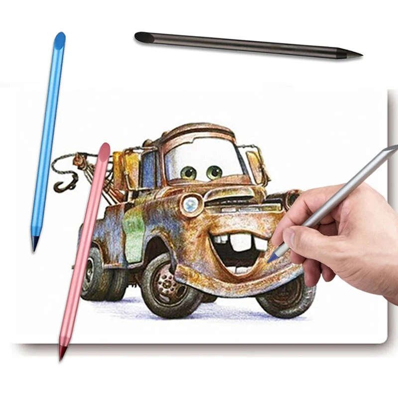 13 gab. Metāla mūžīgais zīmulis skices rīks 12 krāsu uzgaļi Skolas mākslas glezna Krāsains beztintes zīmulis Neierobežots rakstīšanas skaits, jauki piederumi