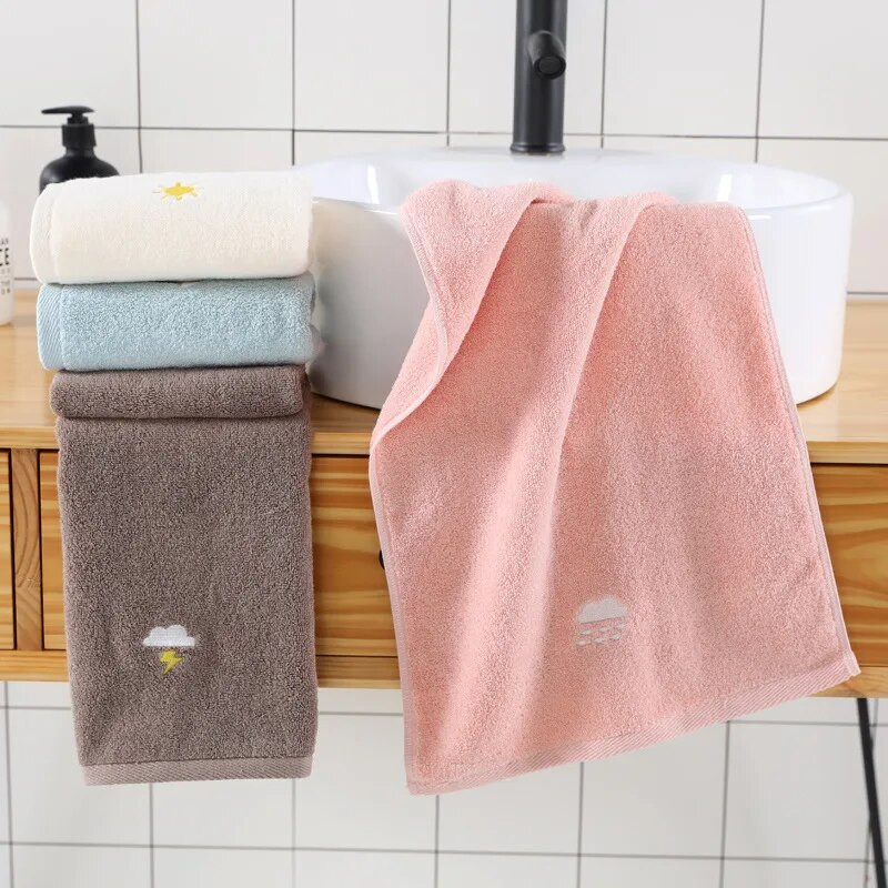 Aukščiausios kokybės 100 % medvilnės rankšluosčių rinkinys suaugusiems poroms – storas, išsiuvinėtas ir paprasta dovana