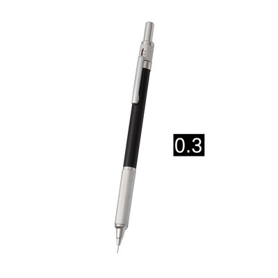 Zemas kvalitātes centra mākslas zīmulis 0,3,0,5,0,7,0,9 mm automātiska dizaina zīmuļa gravitācijas zīmēšana, mehānisks metāls ar augstu rakstīšanu