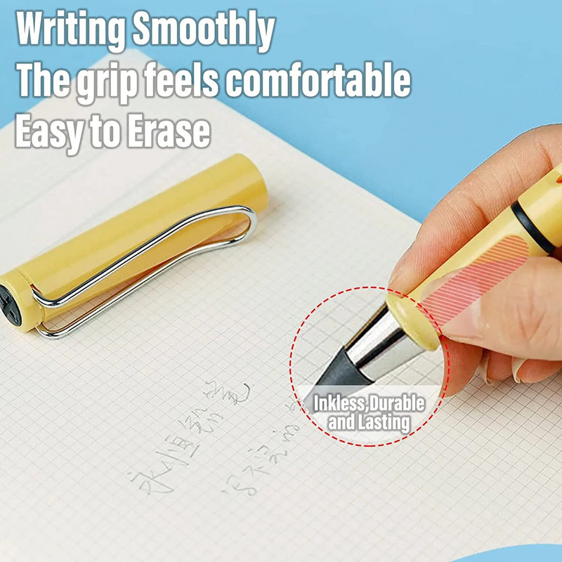 Jaunas tehnoloģijas Infinity zīmuļi bez asināšanas mūžīgie zīmuļi bez tintes Kawaii neierobežots pildspalvas Skolas kancelejas piederumi