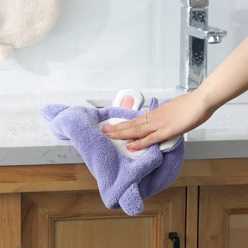 Супер абсорбираща висяща кърпа за ръце Кухненска микрофибърна кърпа за почистване на съдове Парцал за почистване Монтирани на стена бързосъхнещи кърпи за баня