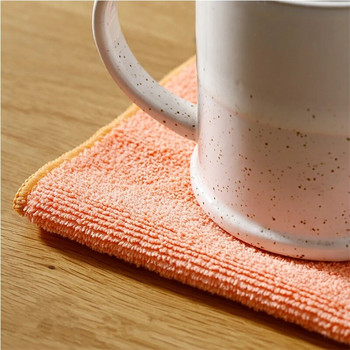 Кухня Висяща кърпа за миене на чинии Микрофибърна абсорбираща подложка за почистване Парцал против омазняване Кърпа за избърсване на ръце Съдове за почистване на дома