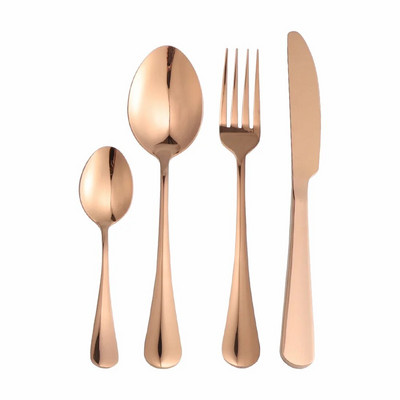 4Gb Baltā zelta nerūsējošā tērauda galda piederumu komplekts pusdienu trauku komplekts vakariņu galda piederumu komplekts ceļojumu dakšiņas naži karotes komplekts sudraba trauki