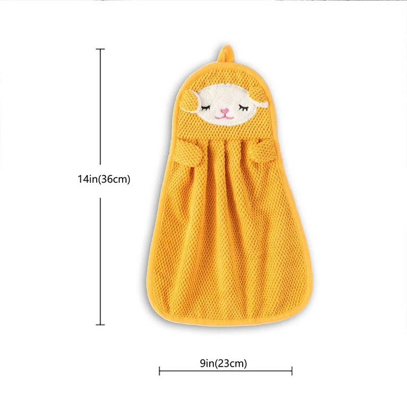 6PC Jauki multfilmu bērnu mikrošķiedras roku sauss dvielis bērniem Mīksts plīša audums uzsūcošs dvielis virtuves vannas istabas vannas salvete