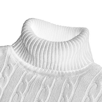 Φθινοπωρινό χειμωνιάτικο ζεστό πουλόβερ με ζιβάγκο Ανδρικό πλεκτό πουλόβερ με ρολό περιστασιακό πλεκτό πουλόβερ Keep Warm ανδρικό πλεκτό μάλλινο πουλόβερ