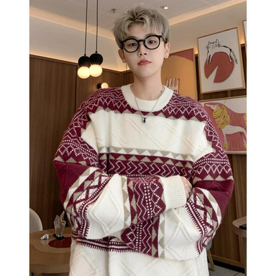 Rudens un ziemas svītrains džemperis vīriešiem Sense Of Design Ikdienas un daudzpusīga korejiešu stila džempera jaka