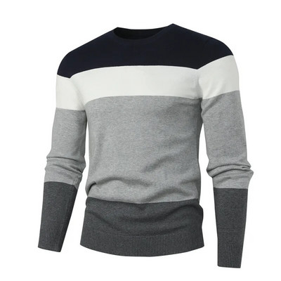 Mīksts džemperis džemperis vīriešu rudens augstas kvalitātes plāns džemperis džemperis Vīriešu trikotāža Vīriešu ziemas svītrains džemperis zēnu džemperis