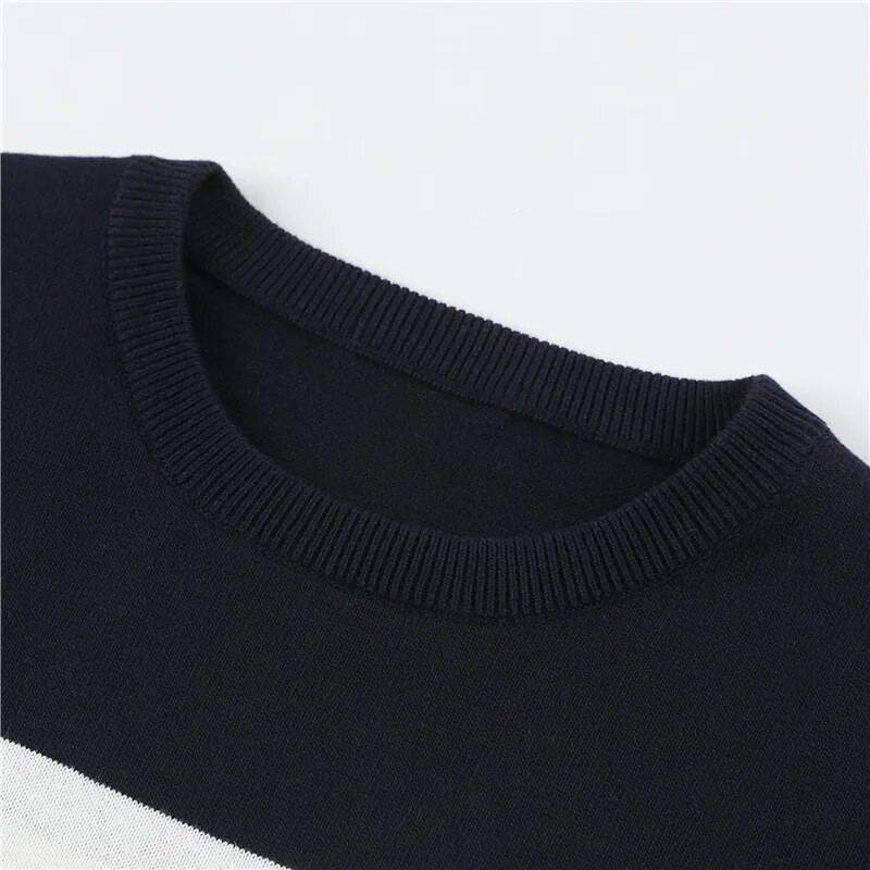 Mīksts džemperis džemperis vīriešu rudens augstas kvalitātes plāns džemperis džemperis Vīriešu trikotāža Vīriešu ziemas svītrains džemperis zēnu džemperis