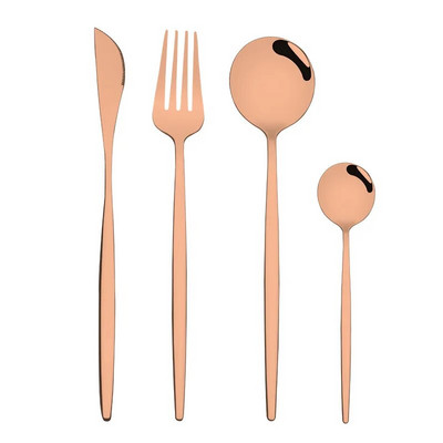 4 tk sööginõude komplekt roostevabast terasest nuga kahvel lusikas söögiriistade komplekt Gold Western lauanõude köögihõbeda komplekt söögiriistade komplekt
