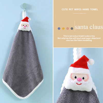 Naujas Navidad Kalėdinis rankšluostis Kalėdų dekoras Raudonas Kalėdų Senelis Naujieji 2022 metai Dovana namuose Vonios plovimas Rankšluostis audinys Vyras Moteris