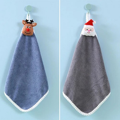 Naujas Navidad Kalėdinis rankšluostis Kalėdų dekoras Raudonas Kalėdų Senelis Naujieji 2022 metai Dovana namuose Vonios plovimas Rankšluostis audinys Vyras Moteris