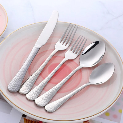 Luksusa galda piederumu komplekts 5 gab zelta galda piederumu varavīksnes galda piederumu komplekts no nerūsējošā tērauda melns galda piederumu komplekts nažu dakšiņu komplekts Western galda piederumi