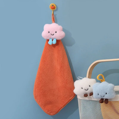 Karikatūra Trusis Cloud Wipe Roku dvielis Mīksts Biezs Koraļļu Fleece Super Uzsūcošs Ātri Izžūst Bērni Frotē Dvieļi Virtuve Vannas istaba