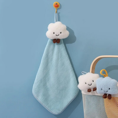 Karikatūra Trusis Cloud Wipe Roku dvielis Mīksts Biezs Koraļļu Fleece Super Uzsūcošs Ātri Izžūst Bērni Frotē Dvieļi Virtuve Vannas istaba