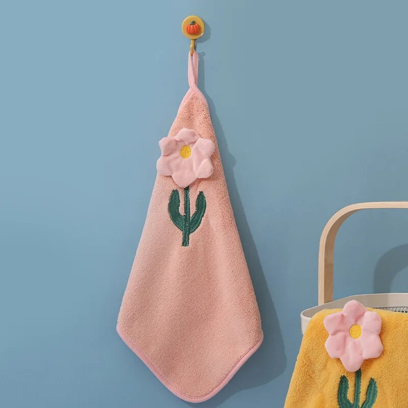 Karikatūra Trusis Cloud Wipe Roku dvielis Mīksts Biezs Koraļļu Fleece Super Uzsūcošs Ātri Izžūst Bērni Frotē Dvieļi Virtuve Vannas istaba