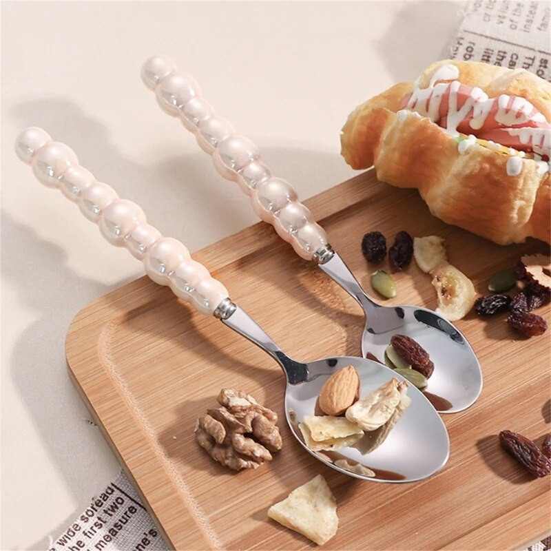 4 nerūdijančio plieno stalo įrankių rinkinys Stalo įrankių rinkinys su keraminėmis rankenomis Stalo reikmenų rinkinys Indų rinkinys virtuvės valgymui B03E