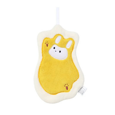 Karikatūra dzīvnieku roku dvielis, sabiezināts koraļļu vilnas ātri žūstošs bērnu kabatlakats mājas virtuvei vannas istabas tīrīšanas dvieļi