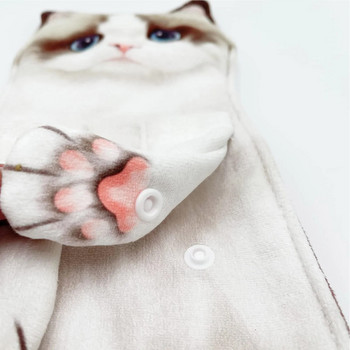 Αστείες πετσέτες χεριών γάτας Μπάλα πετσετών χεριών κουζίνας μπάνιου με κρεμαστά λουριά Quick Dry Soft απορροφητικά δημιουργικές πετσέτες μικροϊνών