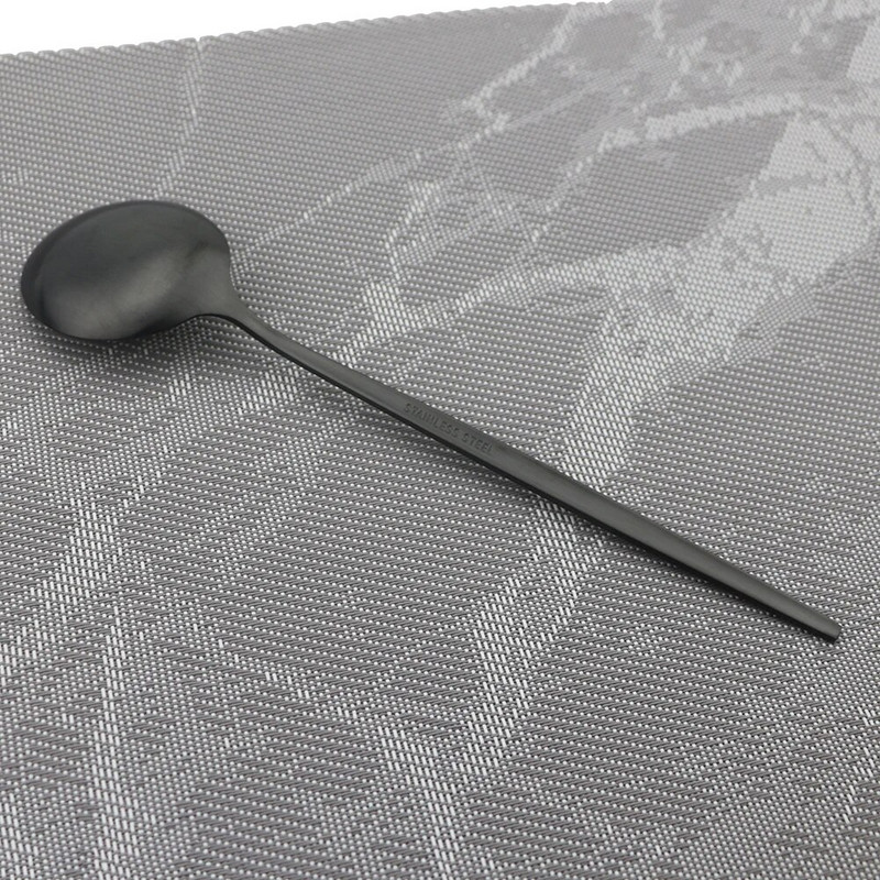 JANKNG Μαύρα ματ μαχαιροπίρουνα Σετ μαχαιροπίρουνα πιρούνι κουτάλια σετ δείπνου Ασημικά κουζίνας Επιτραπέζια σκεύη από ανοξείδωτο ατσάλι Σετ σερβίτσιου για φαγητό