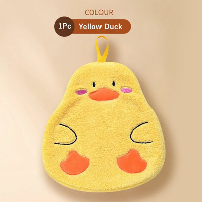 Crtani patka medvjed Ručnici za ruke Mekani upijajući mikrovlakani Dječji slatki ručnik Rupčić Kuhinja Kupaonica Krpa za suđe Za dom