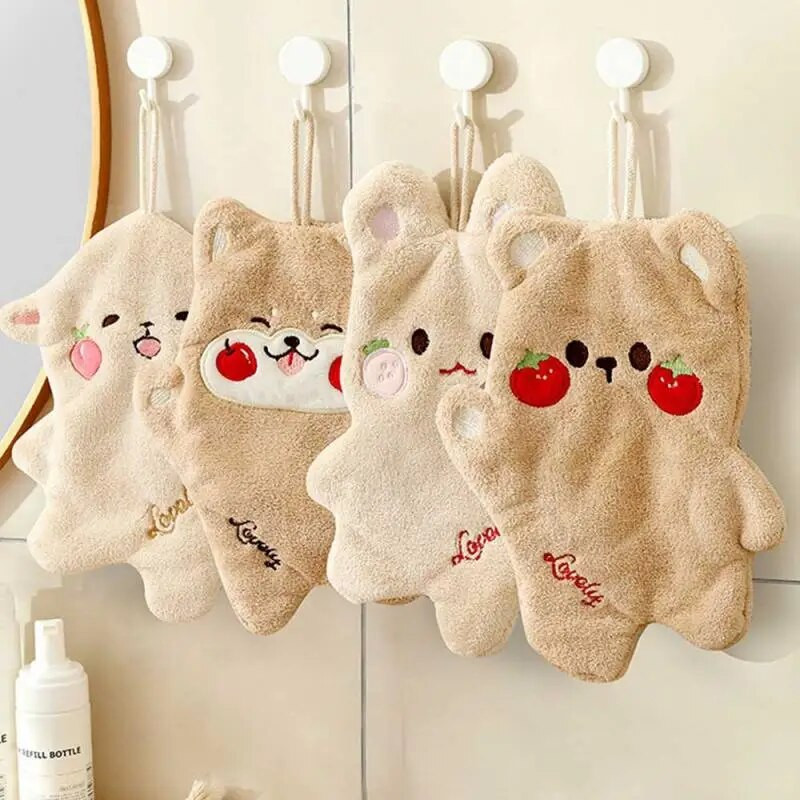 1 db kétrétegű vastagított kéztörlő golftörölköző gyerekeknek aranyos rajzfilm nedvszívó, gyorsan száradó háztartási kéztörlő