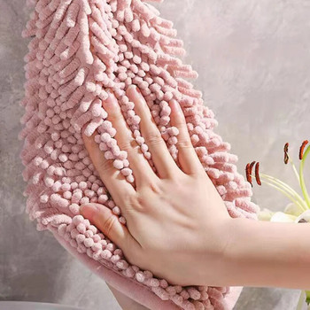 Анимационна кърпа за ръце Прекрасна коралова кадифена мека плюшена материя Закачете кърпа за баня Кухня Абсорбираща бързосъхнеща кърпа за почистване на ръце