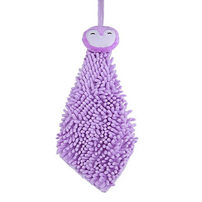 Animacinis rankų rankšluostis Puikus koralinis aksominis minkštas pliušinis audinys pakabinamas rankšluostis vonios kambariui virtuvės sugeriantis greitai džiūstantis rankšluostis rankų valymas