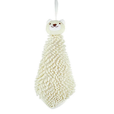 Animacinis rankų rankšluostis Puikus koralinis aksominis minkštas pliušinis audinys pakabinamas rankšluostis vonios kambariui virtuvės sugeriantis greitai džiūstantis rankšluostis rankų valymas