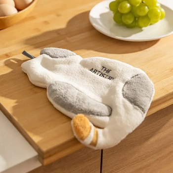 Микрофибърна сладка котешка кърпа за ръце Супер абсорбираща кухненска кърпа Високоефективна кърпа за почистване на съдове Кухненски инструменти за дете