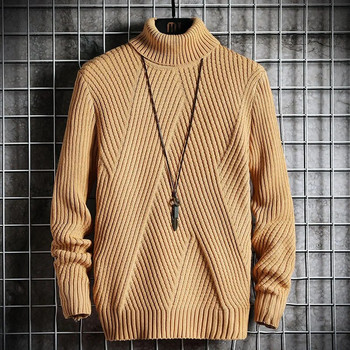 Ανδρικό πλεκτό πουλόβερ με ζιβάγκο