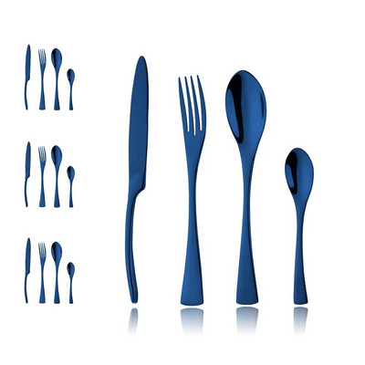 4gab Galda trauku komplekts Galda piederumi Galda piederumi Nerūsējošais tērauds 18/10 trauki Virtuves trauki Ietver nazis dakšiņas karote