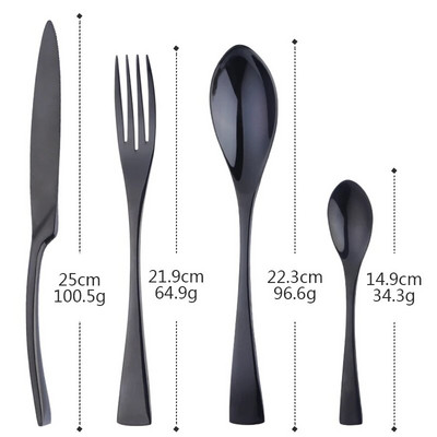 4gab Galda trauku komplekts Galda piederumi Galda piederumi Nerūsējošais tērauds 18/10 trauki Virtuves trauki Ietver nazis dakšiņas karote