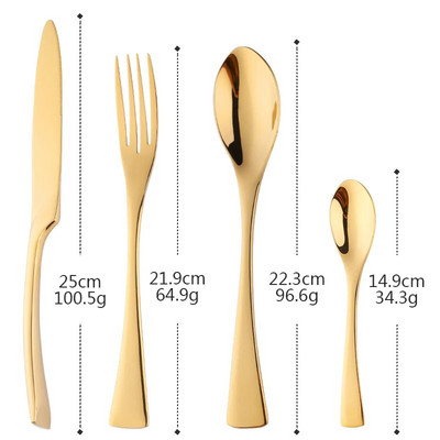 4gab Galda trauku komplekts Galda piederumi Galda piederumi Nerūsējošais tērauds 18/10 trauki Virtuves trauki Ietver nazis dakšiņas karote