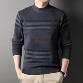 COODRONY vyriškas rudens žiemos mezgimo megztinis, kvėpuojantis, patogus, lavinti savo moralę, margintas dryžuotas megztinis S6127