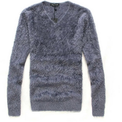 2023. gada jauns vīriešu džemperis rudens ziema mīksts silts džemperis V veida kakla izgriezumā, elastīgs trikotāžas džemperis, pūkains augšējais jauno vīriešu apģērbs MY746