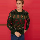 Trendyol Férfi Animal hosszú ujjú normál PULÓVER