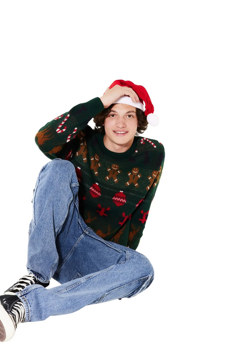 Trendyol Férfi Animal hosszú ujjú normál PULÓVER