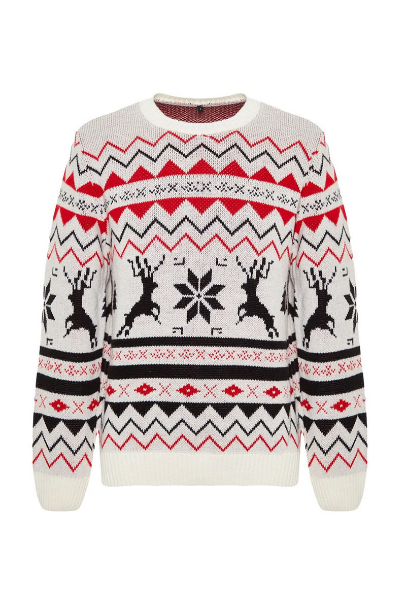 Trendyol Vyriškas kalėdinis džemperis ilgomis rankovėmis