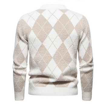 Υψηλής ποιότητας Ανδρικό πουλόβερ νέα απομίμηση βιζόν, Απαλό και άνετο πουλόβερ ζεστό πλεκτό πουλόβερ TOPS