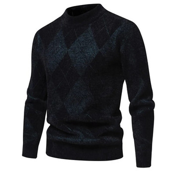Υψηλής ποιότητας Ανδρικό πουλόβερ νέα απομίμηση βιζόν, Απαλό και άνετο πουλόβερ ζεστό πλεκτό πουλόβερ TOPS