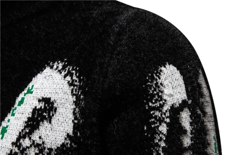 Aukštos kokybės „Trend“ vyriškas naujas audinės imitacijos megztinis Minkštas ir patogus šilto trikotažo megztinis megztinis TOPS