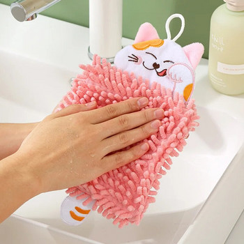 Πετσέτες χεριών κινουμένων σχεδίων για το σπίτι μαλακό κέντημα σενίλ με σούπερ απορροφητικό οικολογικό πανί σκουπίσματος πετσέτες μπάνιου κουζίνας