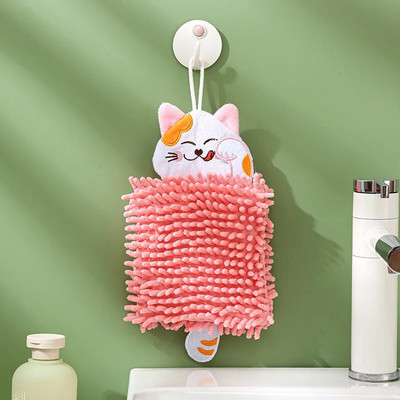 Πετσέτες χεριών κινουμένων σχεδίων για το σπίτι μαλακό κέντημα σενίλ με σούπερ απορροφητικό οικολογικό πανί σκουπίσματος πετσέτες μπάνιου κουζίνας