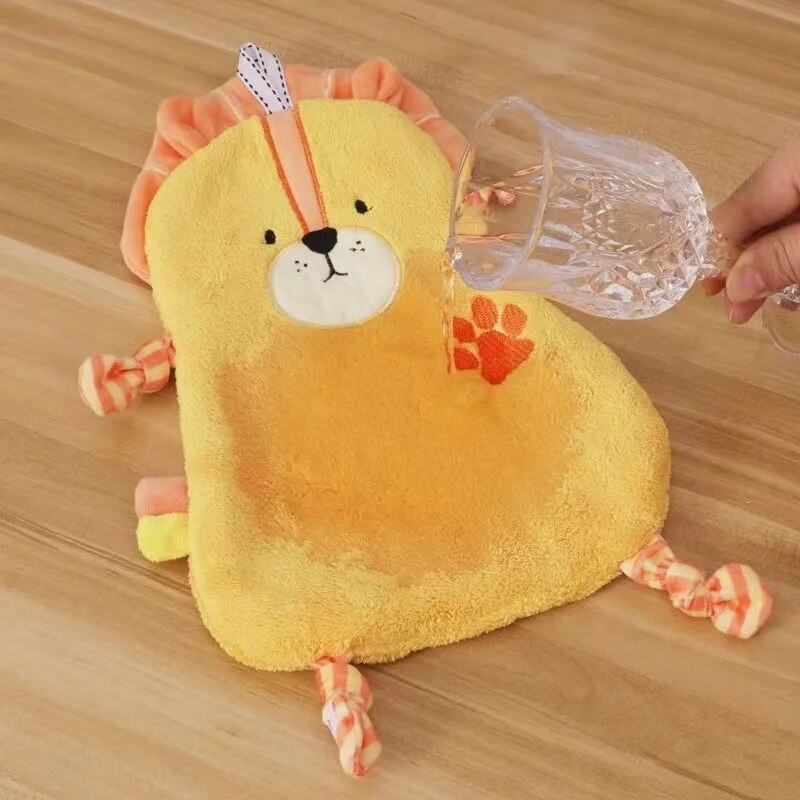 Cartoon Animal πετσέτα μπάνιου για παιδιά Παχύ, μαλακό κοραλί βελούδο, σούπερ απορροφητικό πετσέτες μαλλιών Πανί πιάτων για το σπίτι που δεν πέφτει