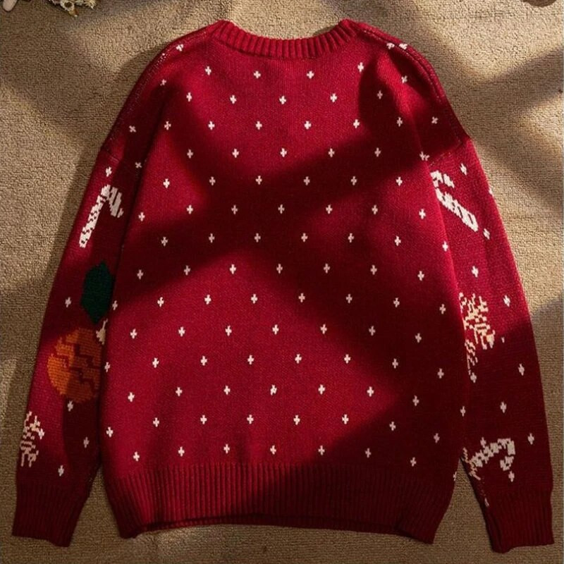 neglīts Ziemassvētku džemperis Trikotāžas Džemperi Vīriešiem Puloveri Luksusa Y2k Vintage Jauns Džemperis Ziemas Kokvilna Silts Vīriešu Apģērbs Harajuku