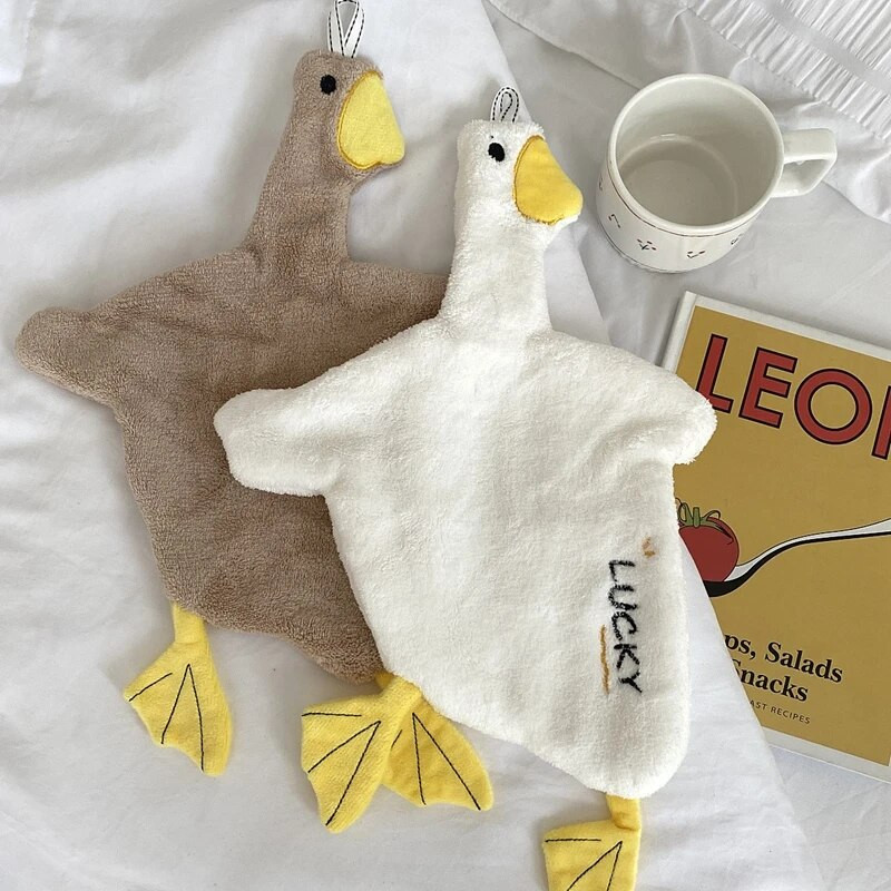 INS Duck Roku dvieļi Virtuves Vannas istaba Ātri Dry Dry Mīksts Uzsūcošs Bērniem Roku Dvielis Mīksts Pieskāriens Roku Tīrīšanas Dvielis