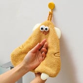 Radošs divslāņu multfilmas cūku roku dvielis Mīksts koraļļu samta virtuves vannas istabas tīras salvetes drānas, absorbējošas ātri žūstoši dvieļi