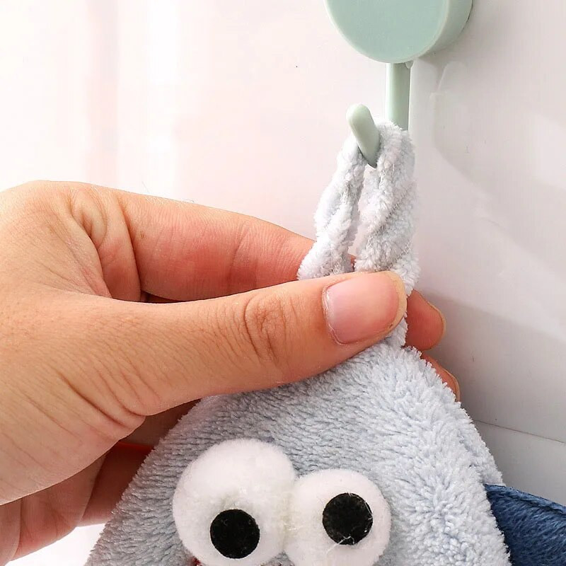 Radošs divslāņu multfilmas cūku roku dvielis Mīksts koraļļu samta virtuves vannas istabas tīras salvetes drānas, absorbējošas ātri žūstoši dvieļi