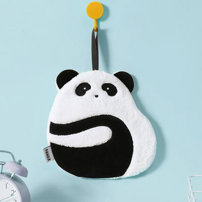 Karikatūra Panda roku dvieļi, divslāņu koraļļu samta īpaši uzsūcošas salvetes Kabatlakats mīksts, ādai draudzīgs, elpojošs